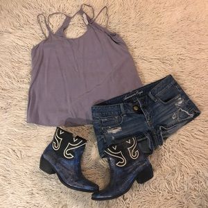 URBAN OUTFITTERS Distressed multi strap BOHO Cami